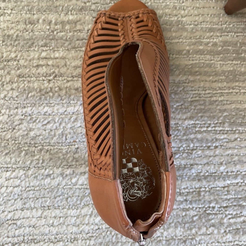 Size 7 Vince Camuto Open Toed Bootie. Lightly Worn - image 1